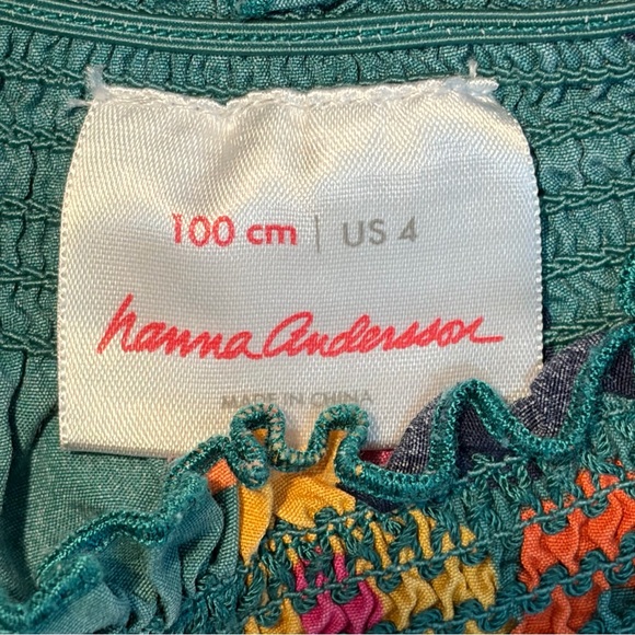 Hanna Andersson Green Floral Kids Dress - Picture 3 of 5